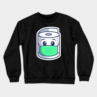 Cute toilet paper roll cartoon Crewneck Sweatshirt